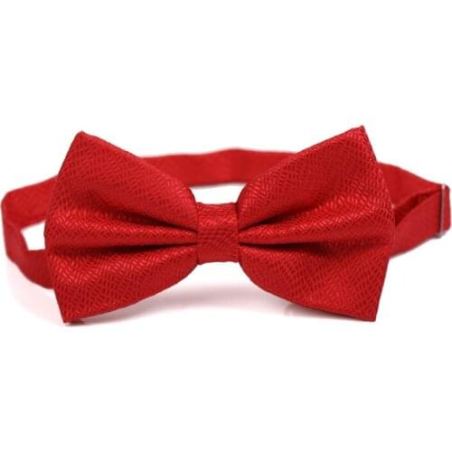 New High Quality Bow Tie Red Jacquard Weave Mens Bowtie Fashion Bow Ties for Men Wedding Party Butterfly Knot with Gift Box