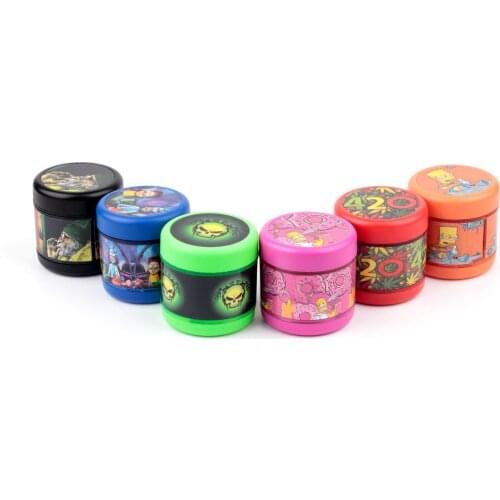 Smoking accessories Tobacco smoke grinder 55mm 3-layer barrel-shaped sticker Acrylic smoke grinder