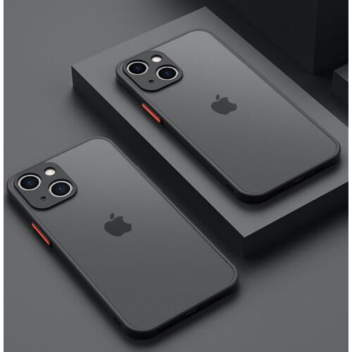 Luxury Matte Back Cover Transparent Phone Case for iPhone 12 11 Pro MAX 12mini XS XR X 8 7 Plus SE 2020 Camera Protective Shell