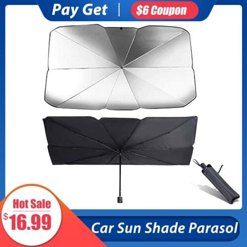 Car Windshield Sun Shade UV Rays And Heat Sun Visor Cover Protector Foldable Reflector Umbrella Portable Outdoor Sun Umbrella