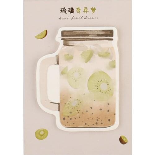 Drinks Milk Tea Snack Mini Sticky Notes Decorative Self- Stick Notes Easy To Post Memo Pads for Home, Office, Notebook 30 Sheets