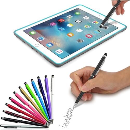 Stylus Pen For iPhone Touch Screens Tablets For Samsung For Huawei and Black Ink Ballpoint Pens 2 in 1 Stylists Pens For IPad