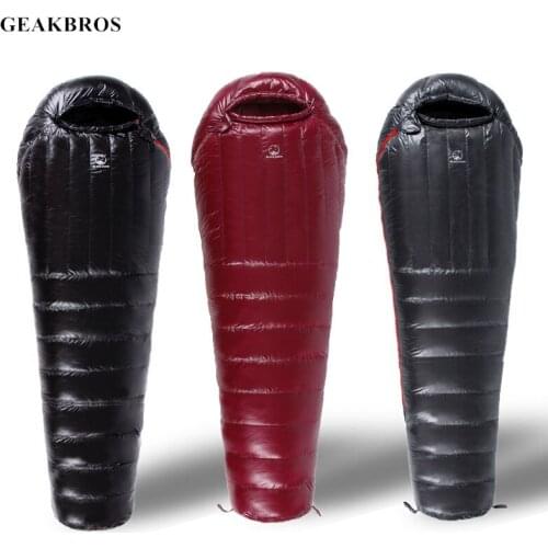 Outdoor Camping Sleeping Bag Ultralight Keep Warm Hiking Travel Backpacking Adult Goose Down Cold Protection Winter Sleeping Bag