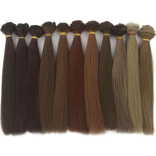 20PCS/LOT DIY BJD Hair Natural Colors 20CM Staright Hair For Making Dolls