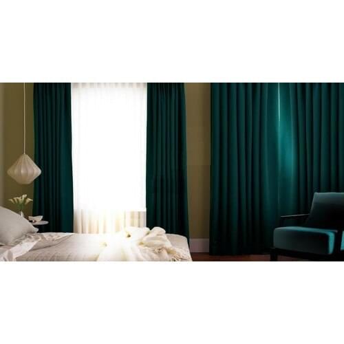 Evsa Home Blackout Blackout Sunshade Curtain Pilesiz V - 10 Turquoise-100x260 cm