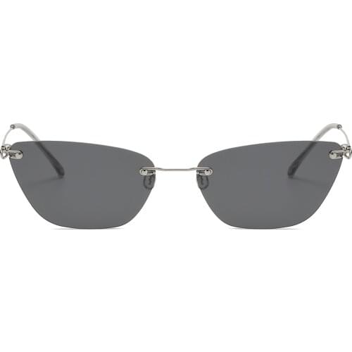 Ladies Cat Eye Sunglasses Women Brand Designer Fashion Small Frame Sun Glasses For Female Trend Glasees Without Frame#F3