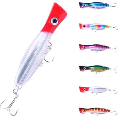 1pcs 17cm 83g Hard Lure Big Popper Lure 6 Colors Top Water Fishing Lures Popper Lure Crankbait Minnow Swimming Crank Baits pesca