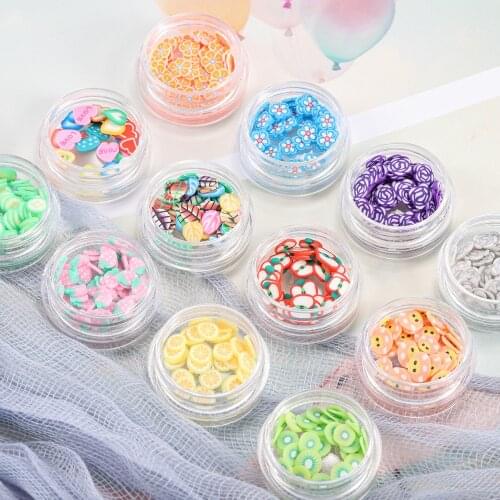 1Box Resin Fillings Flower Fruit Shape Soft Clay for DIY Epxoy Resin Mold Fillers Material Nail Art Crafts Making Tools