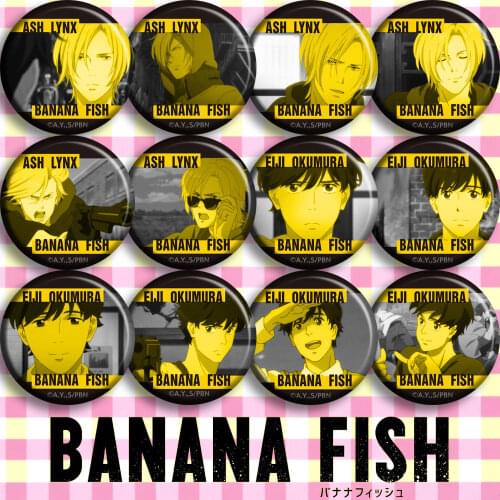 1pc 58mm BANANA FISH cartoon badge Anime Banana fish Ash Lynx Okumura Eiji gifts Brooch