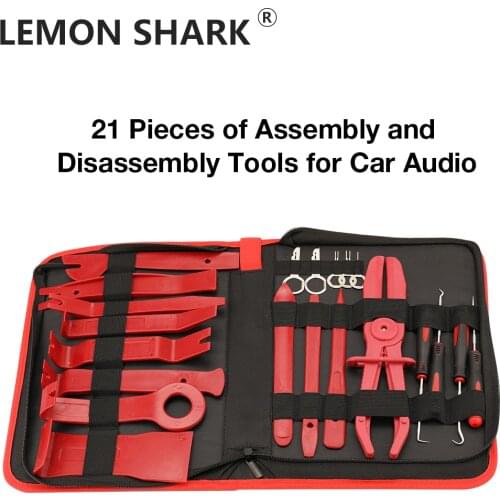 21 Pcs Car Trim Removal Tool Car Panel Door Audio Thicken Removal Tool Kit Auto Clip Pliers Fastener Remover Tool Set Universal