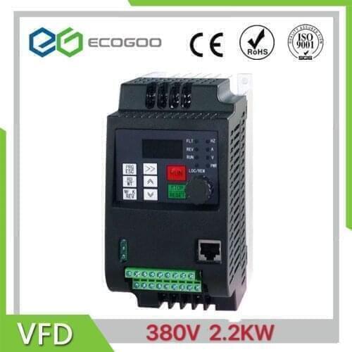 380V 1.5KW 2.2KW 3 Phase input and 3 Phase Output Frequency Converter / Adjustable Speed Drive / Frequency Inverter / VFD