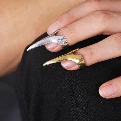 5 Pcs/Lot Trendy Punk Claw Rings For Men/Women Retro Cool Gothic Punk Claw Rings Talon Claw Finger Spike Fingertip Nail Ring