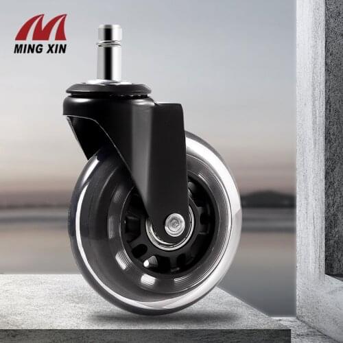 5PCS Office Chair Wheels Universal Mute Wheel 2-3 Inch Chair Wheel Office Caster Rubber Elastic Wheel Furniture Caster Hardware