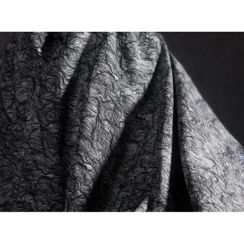 Black and white double-sided watermark three-dimensional ink texture creative fashion fabric