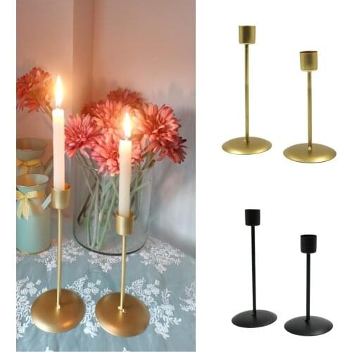 Foundtwo Decorative Metal Candlesticks