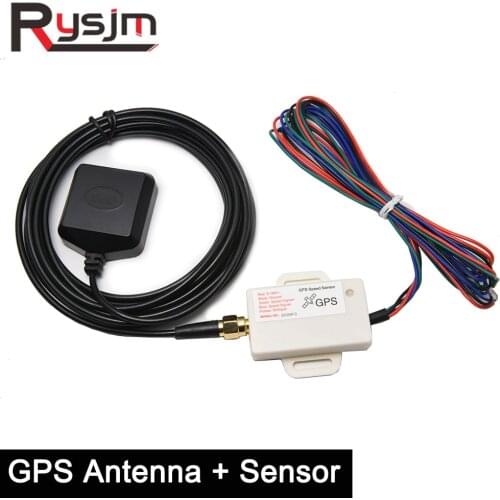 GPS Antenna + Speedometer Sensor Adapter Kit White Mini Size GPS Speed Sender Signal Motorcycle Odometer Compensation in Tunnel