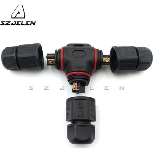 LLT L20, T-type waterproof connector 2 pin,IP67, LED outdoor connector,Current Rating 20A,Industrial power cable wire connector