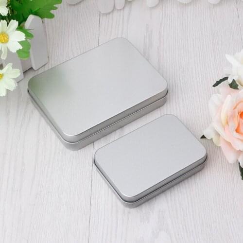 Small Metal Tin Silver Flip Storage Box Case Organizer For Money Coin Candy Key
