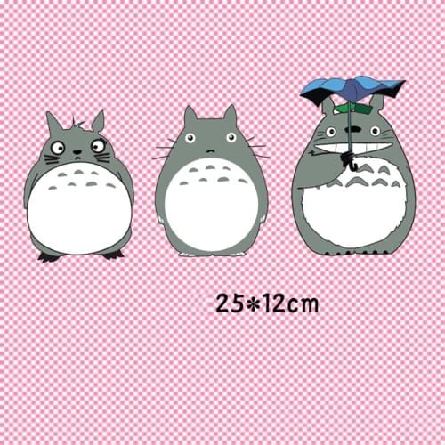 Cartoon Iron on Totoro Patches for Clothing T-shirt Applique Heat Transfer Vinyl Cat Patch Clothes Stickers DIY Badge Decor