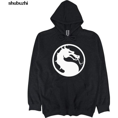 Mens Mortal Kombat Dragon hoody Black Cotton New mens hoody fashion pullover hoodies male sweatshirt autumn spring streetwear