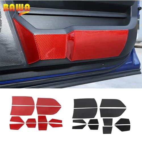 BAWA Soft Carbon Fiber anti-scratch panel Car Door Anti Scratch Decoration panel Cover Stickers For Dodge RAM 1500 2010-2015