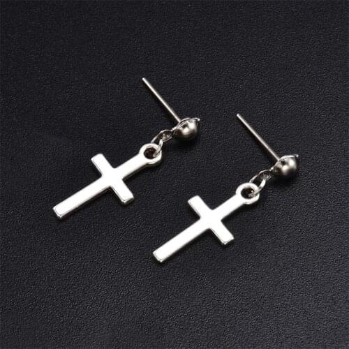 New Unique Cross Pendant Earrings For Mens And Womens Punk Gothic Bohemian Rock Unisex Womens Earrings