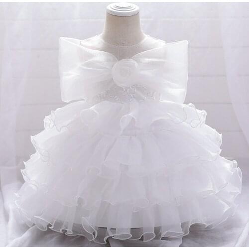 New White Flower Girl Dresses 2021 First Holy Communion Dresses For Girls Ball Gown Kids Party Dresses for Wedding