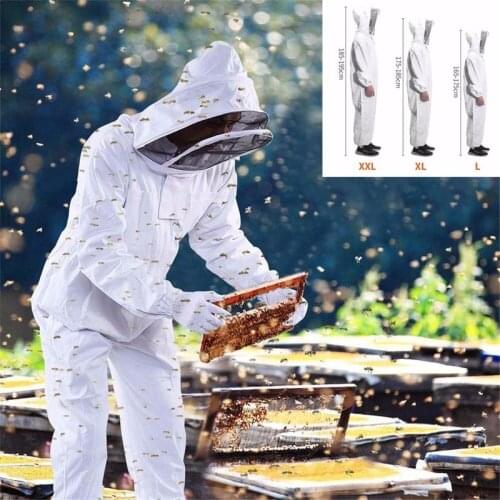 Full Body Beekeeping Clothing Beekeepers Professional Bee Protection Beekeeping Suit Safty Veil Hat Dress All Body Equipment