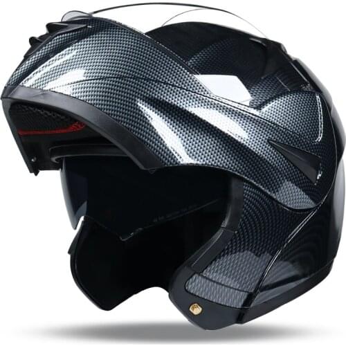 Flip up Motorcycle Helmet Modular With Dual Lens Glass And Sun Visor Helmets Man Woman capacete casco DOT