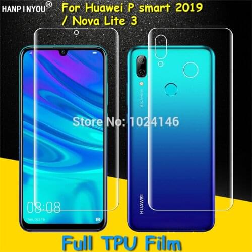 Front / Back Full Coverage Clear Soft TPU Film Screen Protector For Huawei P Smart 2019 / Nova Lite 3 6.21" (Not Tempered Glass)