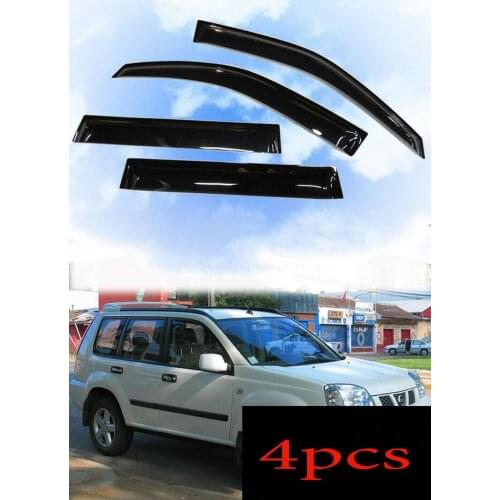 Fit For Nissan X-Trail 2000-2007 High quality Acrylic black Window Visor Vent Sun Shade Rain Guard Door Visor 4pcs