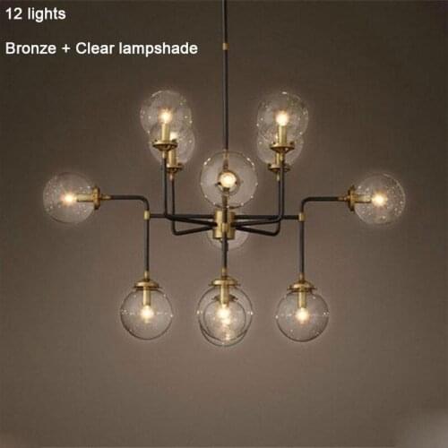 Glass Ball Pendant Chandeliers For Dining Room Living Room Modern Chandelier Lighting Lustre Led Avize E27 Lamp