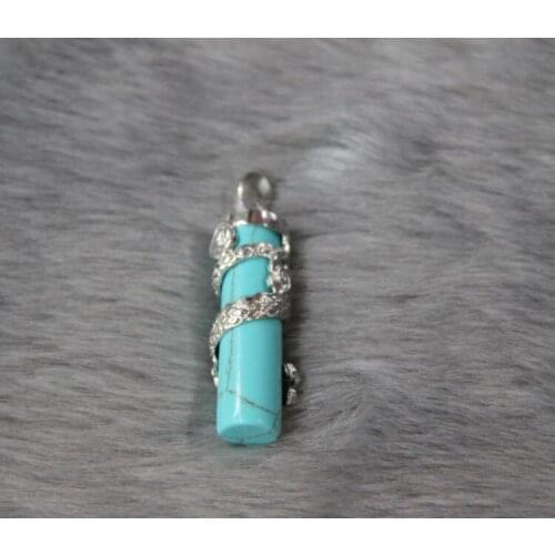 Semi preicous Stone Ball Wrapped by Dragon Dragon Beads Drop Pendants Green Charms Jewelry for Women Accessories 2015