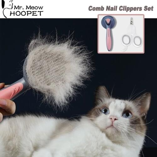 Hoopet Cat Comb Dog Comb Cat Hair Brush Pet Hair Special Needle Comb Cat Hair Cleaner Beauty Products Cat Nail Clippers Set