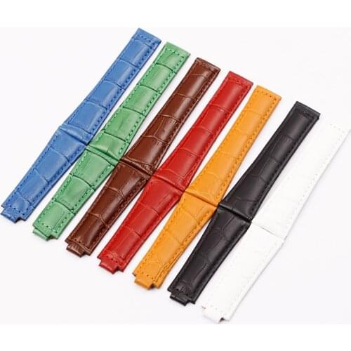 Watch Accessories Applies for Rolex Submersible Yachts Ditonna Black and Green Ghosts Leather Strap 20MM Mens Watch Strap