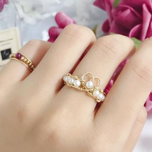 Handmade Natural Pearl Rings Knuckle Jewellery Gold Fiilled Femme Anillos Anel Boho Jewelry Joyas Aneis Rings for Women