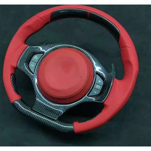 Cuatomized Carbon Fiber Steering Wheel Alcantara Leather Replacement For Lotus Evora 2019