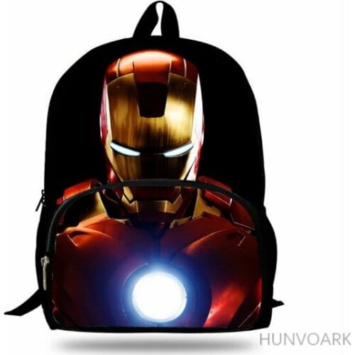 Iron Man School Bags 16inch Childrens Boys Gilrs Scool Backpack Primary Kids Teenager Boys Superhero Mochilas
