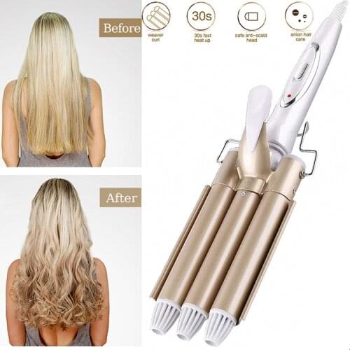 Professional Hair Tools Curling Iron Ceramic Triple Barrel Hair Styler Hair Waver Styling Tools Hair Curlers Electric Curling