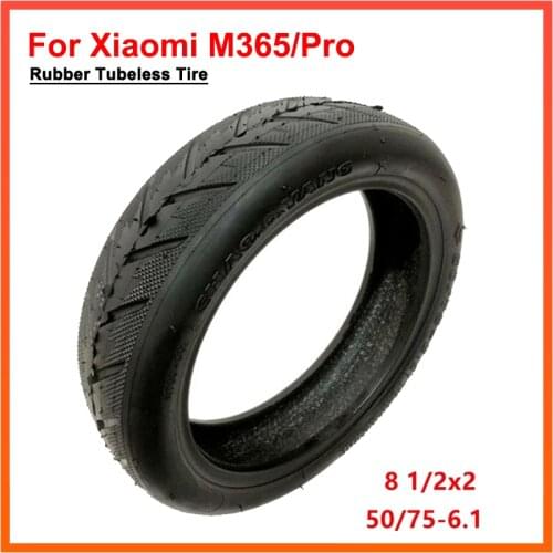 8.5 Inch Tires Electric Scooter 50/75-6.1 Rubber Tubeless Tire For Xiaomi M365 Durable Anti Explosion Designed Tubeless Tires