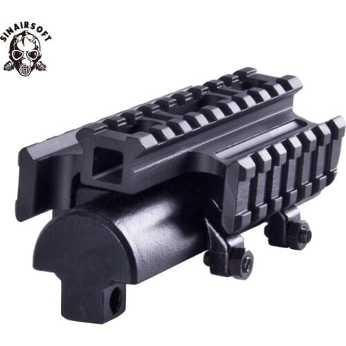 SINAIRSOFT New Gen SKS Tri-Rail Tactical See-thru Receiver Cover Shooting Paintball Hunting Scope Mount MNT-T640TR