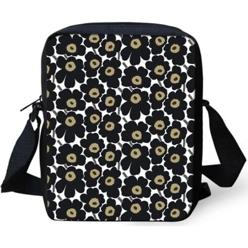 Crossbody Messenger Bags For Women Poppy Floral 3D Printed Female Casual Shoulder Bags Cute Pattern Woman Small Cross Body Bags