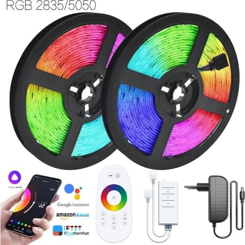 LED Strip Lights WiFi Smart Controller RGB 5050/2835 TV Desk Iuces Flexible Diode Tape 12V Waterproof Decoration Lamp For Party