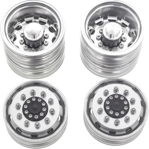 1pcs 1/14 Tamiya Tractor For Rc Car, Cnc Metal Wheel, Mud Head Front/rear Wheel