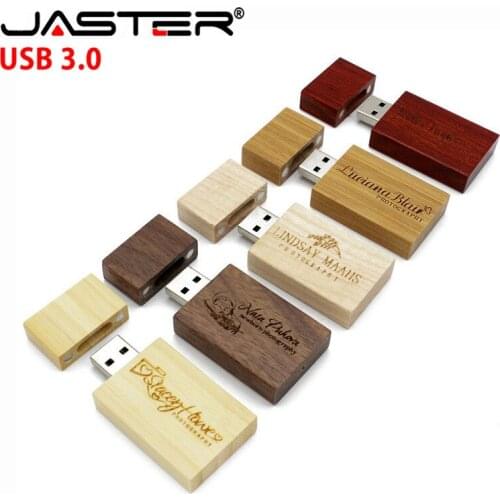 JASTER USB 3.0 promotion 5 colors (free custom logo) creative wooden usb flash drive 4GB/8GB/16GB/32GB/64GB usb pen drive