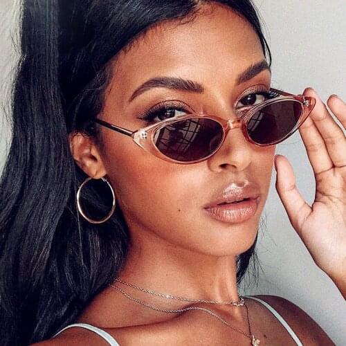 HKNA 2021 Small Cat Eye Sunglasses Women Vintage Luxury Glasses Women Designer Metal Eyeglass Leopard Shades Gafas De Sol Mujer