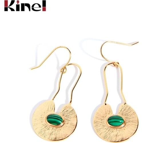 Kinel Fashion Vintage Authentic 925 Sterling Silver Resin Drop Earrings Palace Jewelry for Women Wedding Gift Wholesale