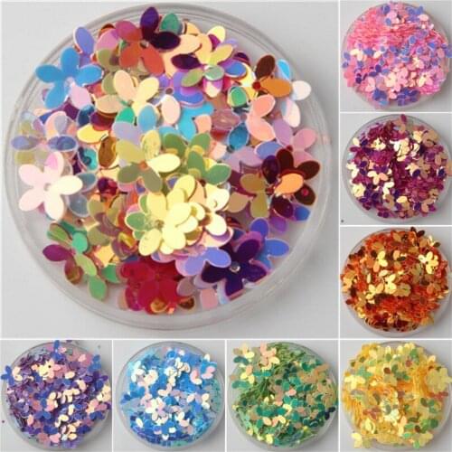 10mm Cup Five Finger Flower Sequins Paillettes Scrapbooking Lentejuelas Sewing Wedding Craft Women Garments Accessories Diy 20g