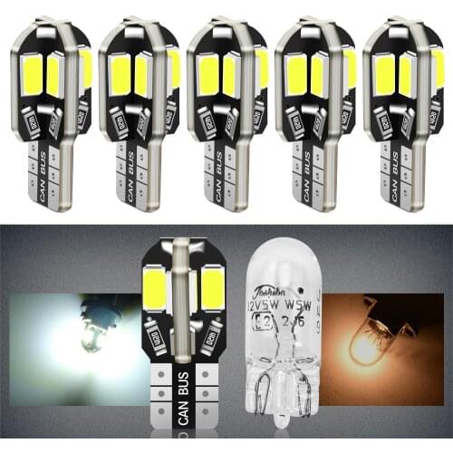 10PCS T10 W5W LED Car Interior Bulbs Accessories For bmw e46 e39 e90 e60 e30 f10 f11 f20 f30 g20 g30 x1 x3 x5 z4