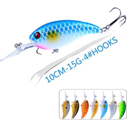 1PCS Wobbler for Fishing Lure Tackle Hard Bait Artificial Jig Bass Pike ABS Crankbait Swimbait 3d Eyes Fish Bass Pesca Hooks Sea